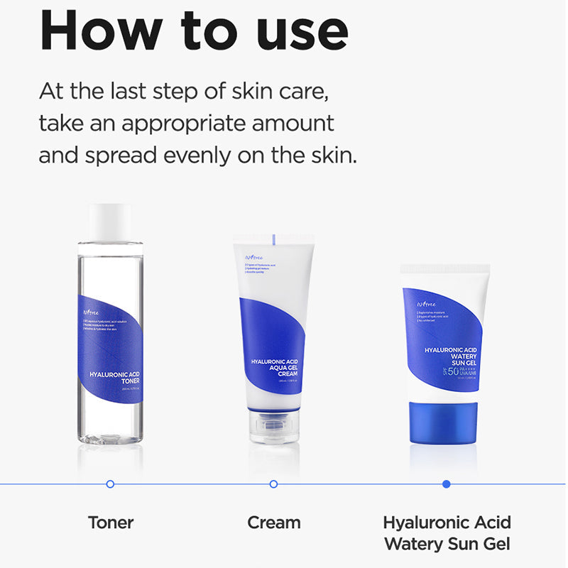 Isntree - Hyaluronic Acid Watery Sun Gel SPF50+ PA++++, detailfoto 3