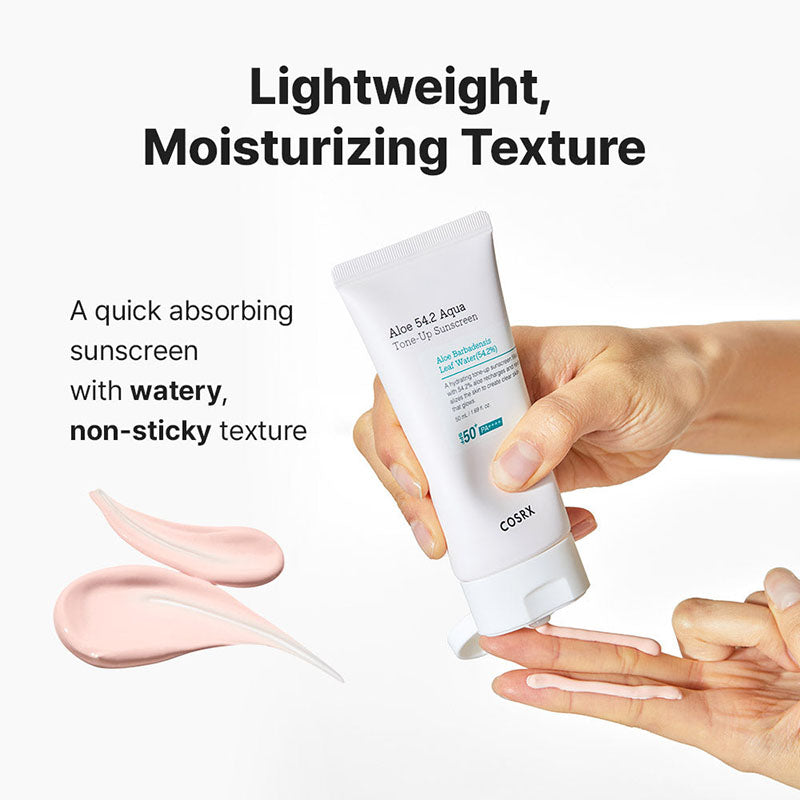 COSRX - Aloe 54.2 Aqua Tone-Up Sunscreen, detailfoto