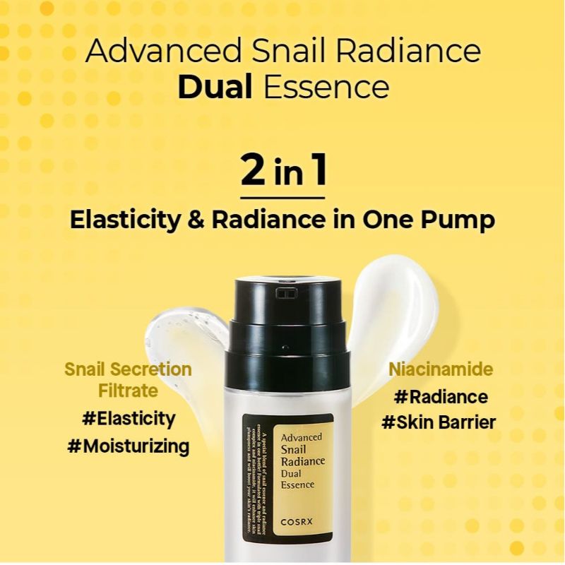 COSRX - Advanced Snail Radiance Dual Essence, detailfoto