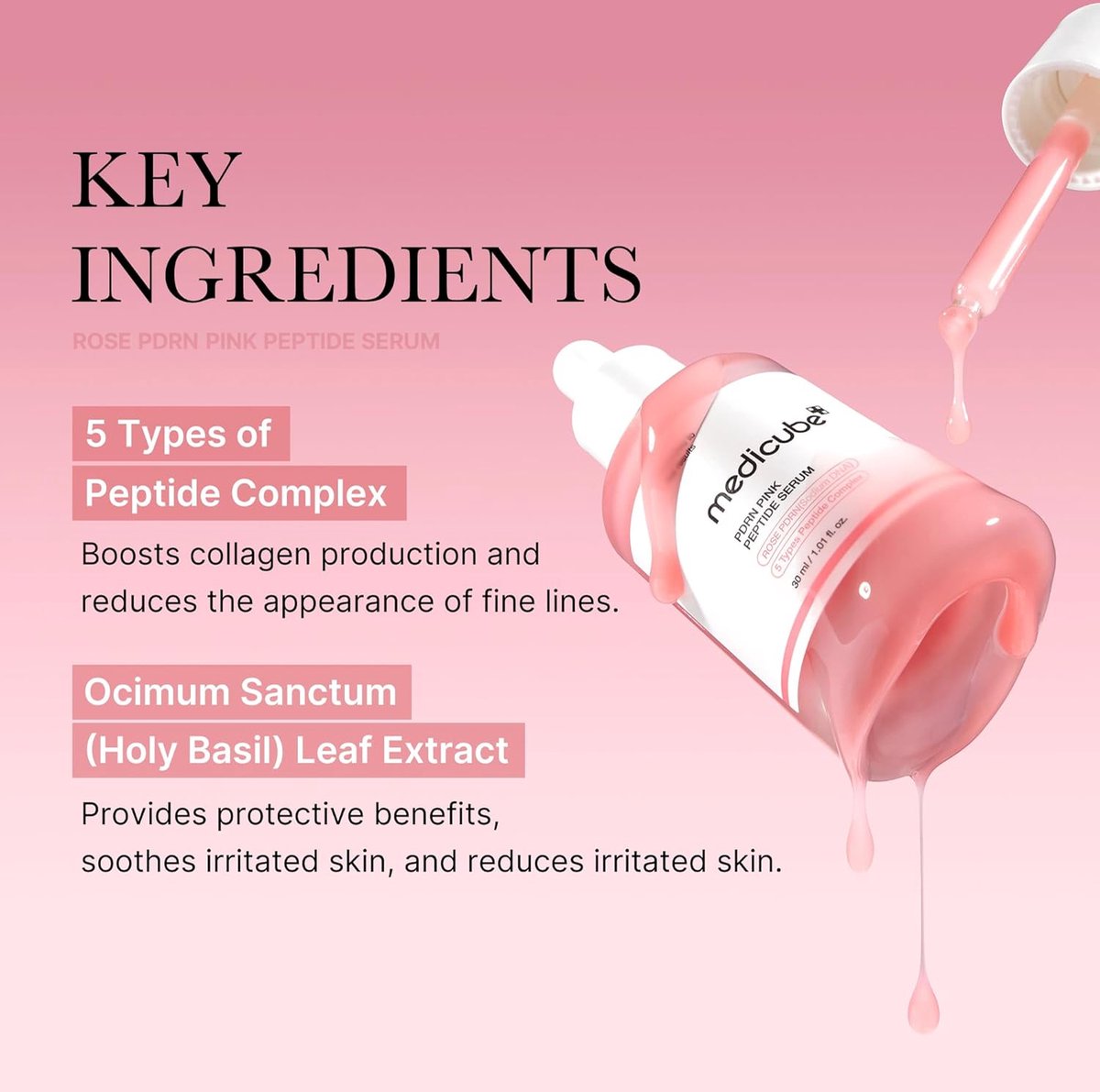Medicube - PDRN Pink Peptide Serum, detailfoto 2