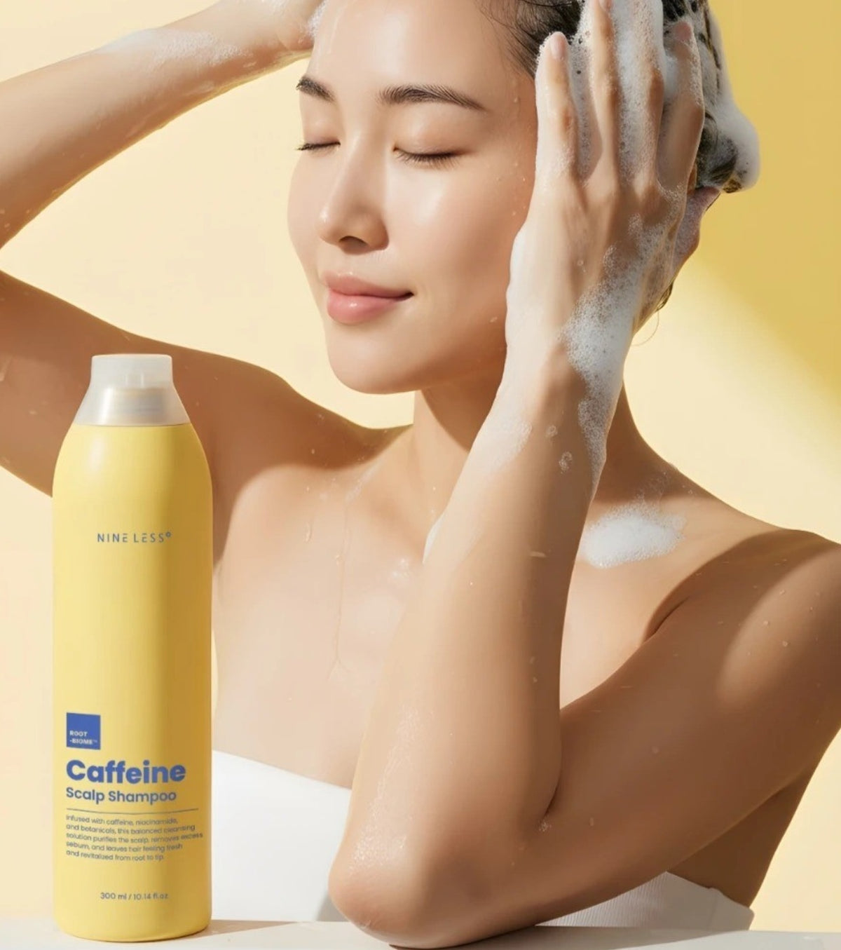NINE LESS - Root-Biome Caffeine Scalp Shampoo, sfeerfoto