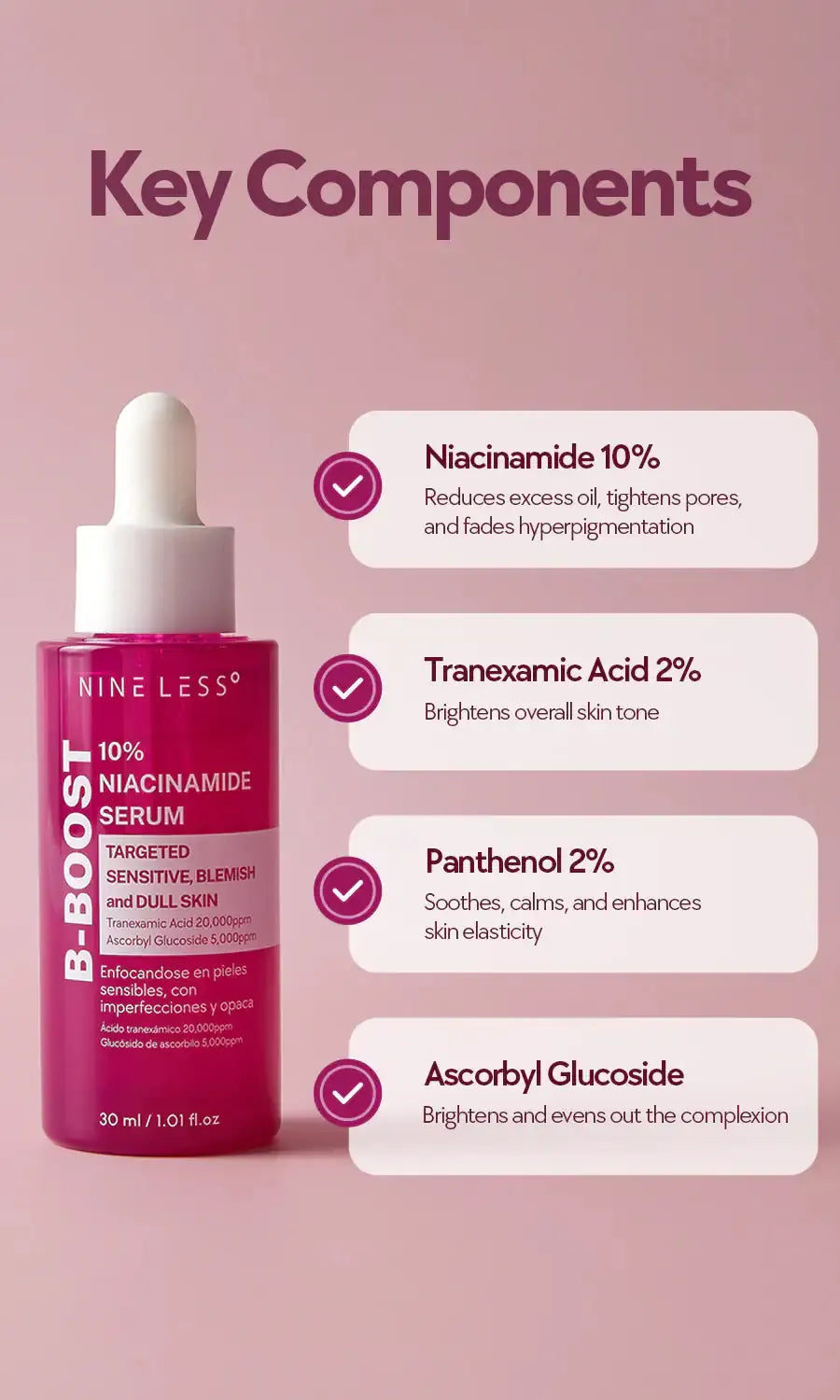 NINE LESS - B-Boost 10% Niacinamide Serum, detailfoto 2