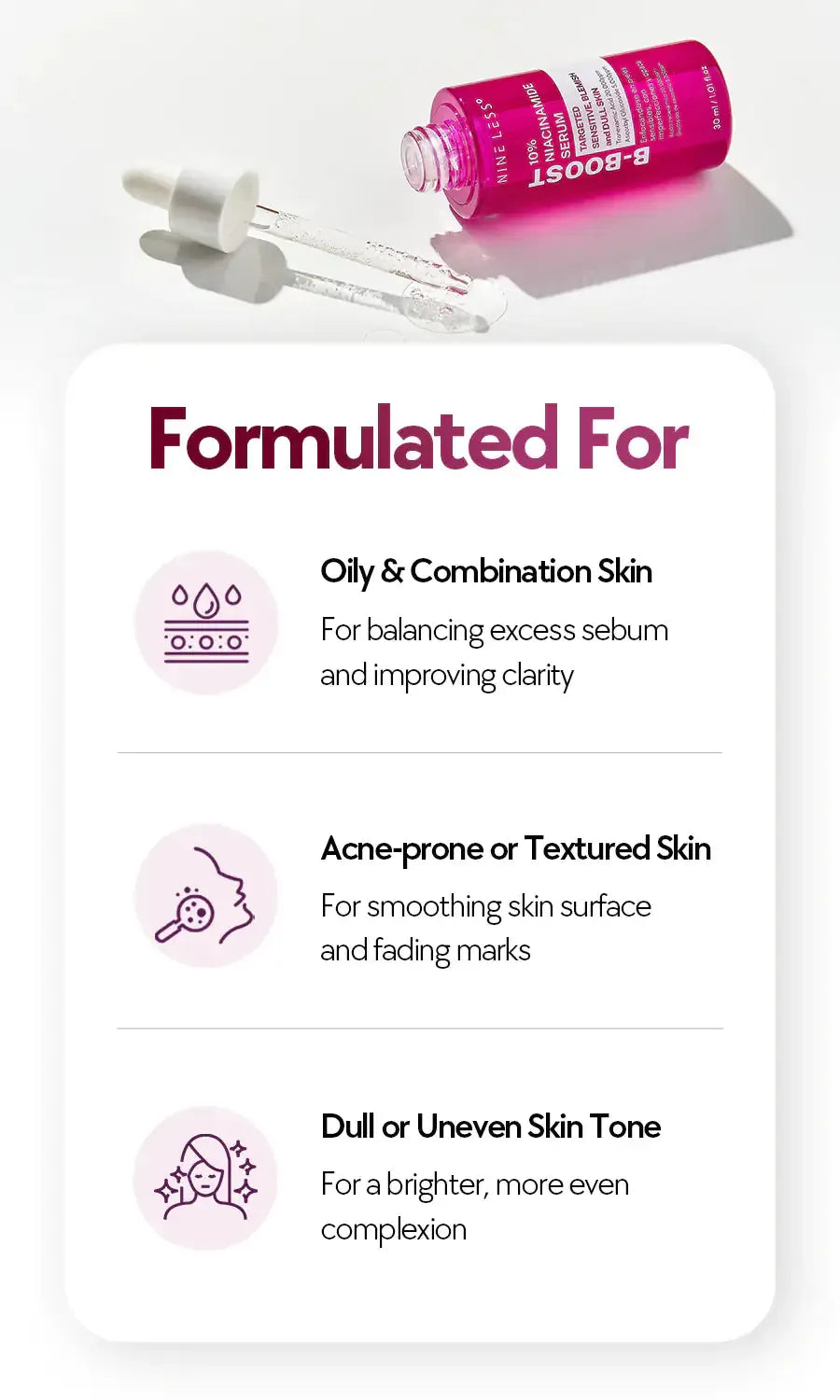 NINE LESS - B-Boost 10% Niacinamide Serum, detailfoto 4